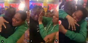 Man cries uncontrollably after meeting his favorite actress Toyin Abraham for the first time