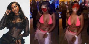 Mixed reactions as Singer Tiwa Savage spotted dancing in a revealing outfit