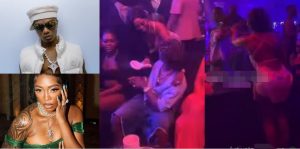 Singer wizkid and Tiwa spotted flirting together at a nightclub sparks reactions online
