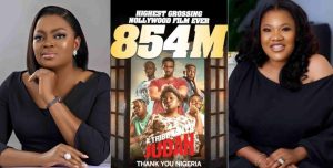 Actress Funke Akindele overexcited as her movie “A Tribe Called Judah” becomes highest-grossing Nollywood film ever, Toyin Abraham reacts