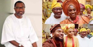 Billionaire Femi Otedola celebrates his niece Tiwi as she ties the knot with actor Kunle Remi