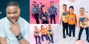 Gospel singer Yinka Ayefele celebrates his triplets as they turn 5