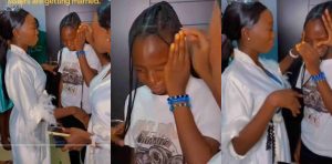 Heartwarming Moment Last born breaks down in tears as twin sisters set to wed on same day