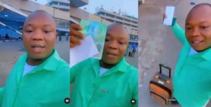 Nigerian man storms airport with his passport, empty paper and faith