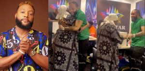 Singer Kcee celebrates with Teni as he wins N11.7m after staking N3M on Super Eagles to beat Ivory Coast