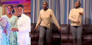 Video of Moses Bliss fiancee Marie dancing energetically to gospel song ‘Miracle no dey tire Jesus’