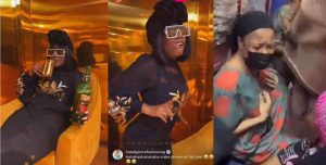 Actress Iyabo Ojo celebrates after Lizzy Anjorin was allegedly caught stealing gold jewelry