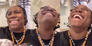Moment Teni mocks Ghanaians as she laughs so hard till saliva pours from her mouth after Super Eagles victory