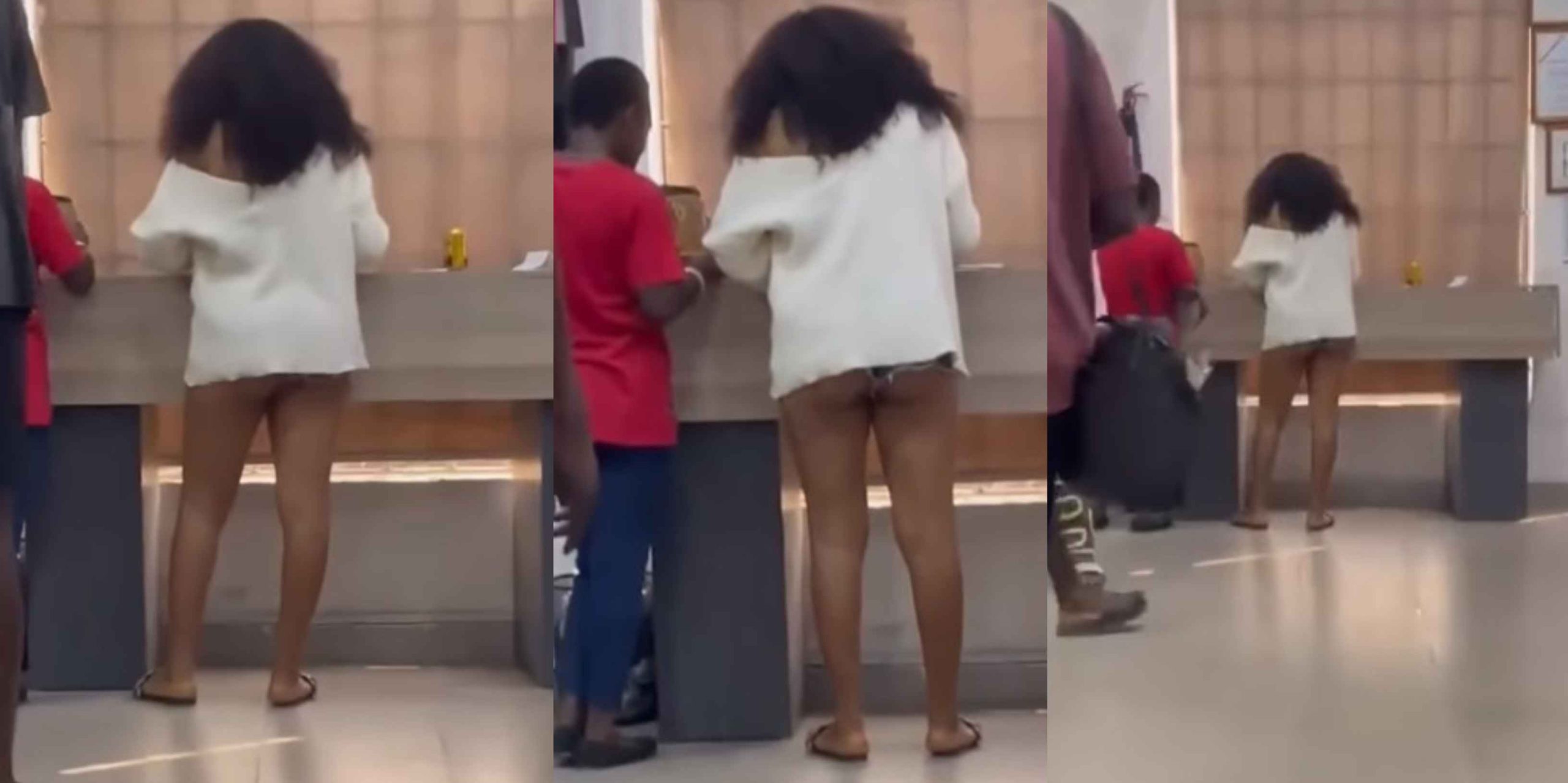 Nigeria Man laments over a lady choice of outfit to the bank
