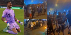 Nigerians troop to goalkeeper Stanley Nwabali’s father’s house in Rivers state after victory against South Africa