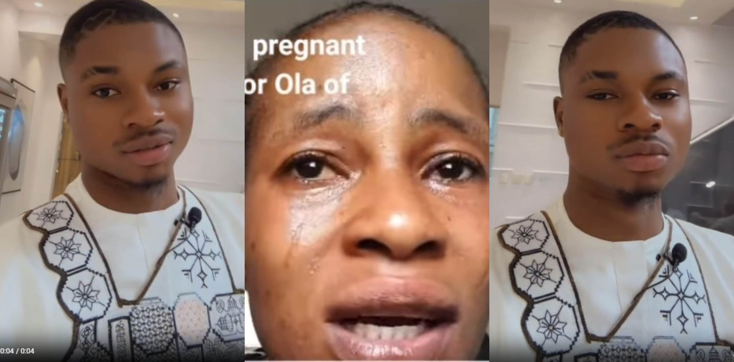 Ola of Lagos reacts to video of a lady claiming to be pregnant for him