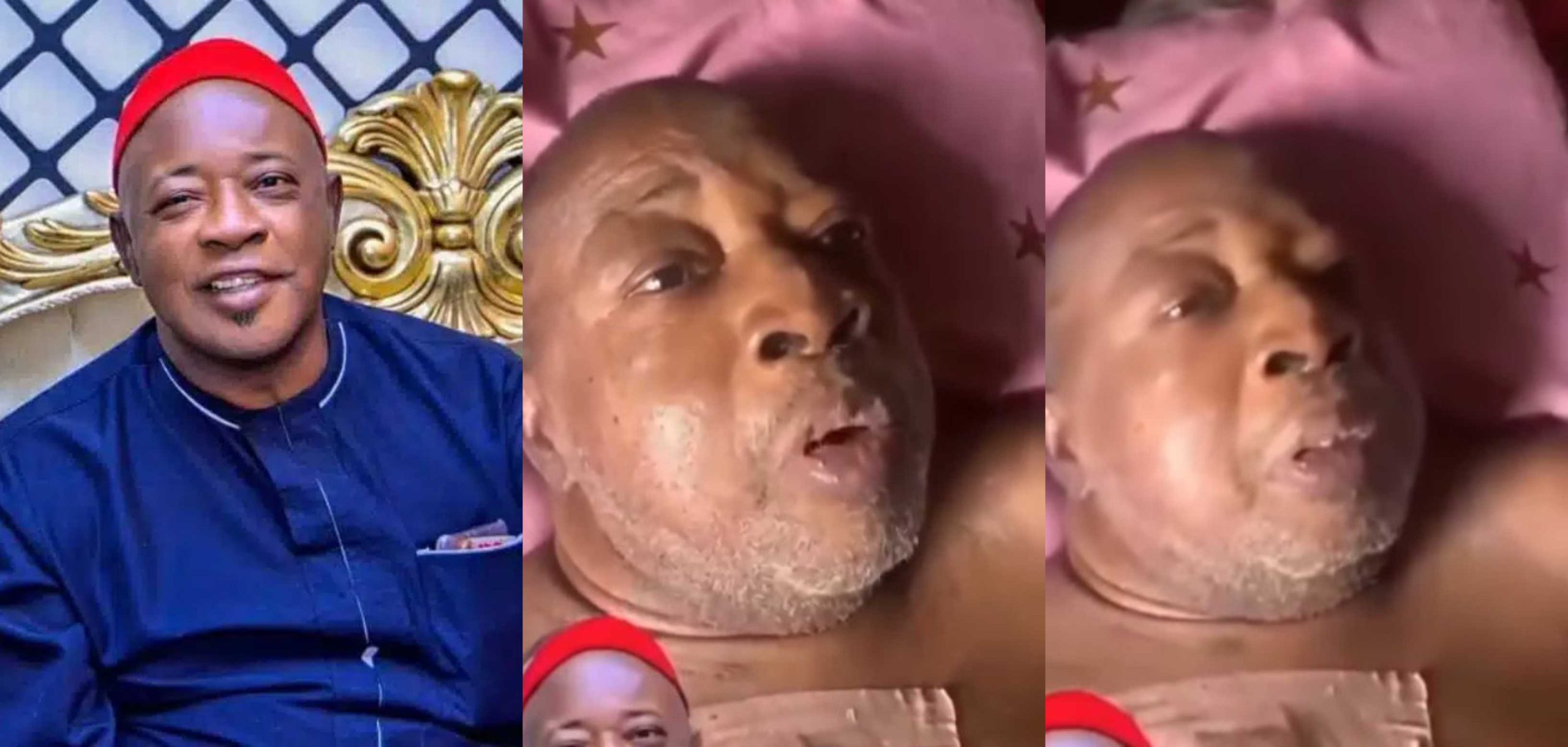 Fans react as video of actor Amaechi Muonagor on sickbed battling kidney problems surface online