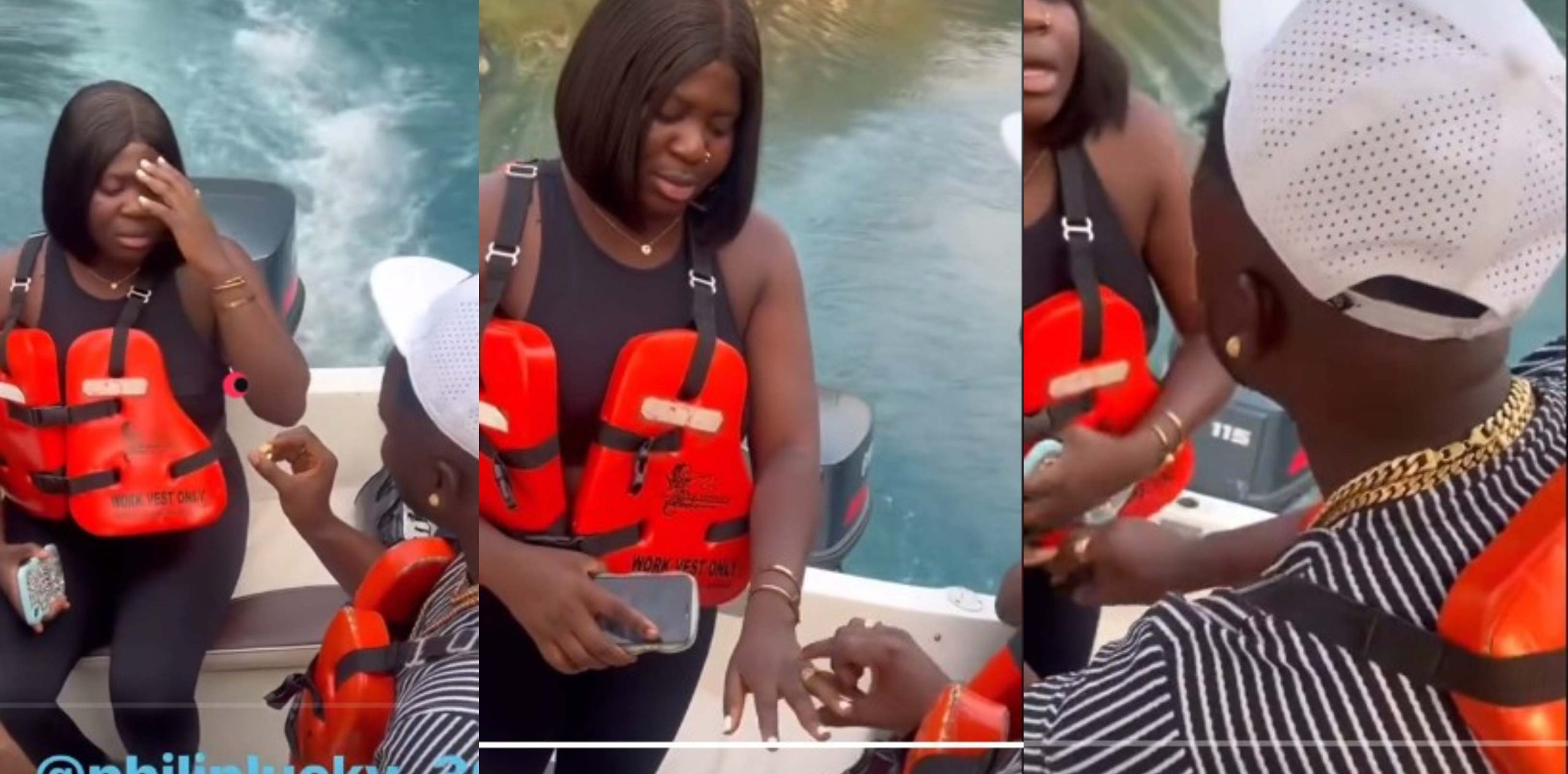 Nigerian man orders girlfriend off boat as she rejects his marriage proposal 