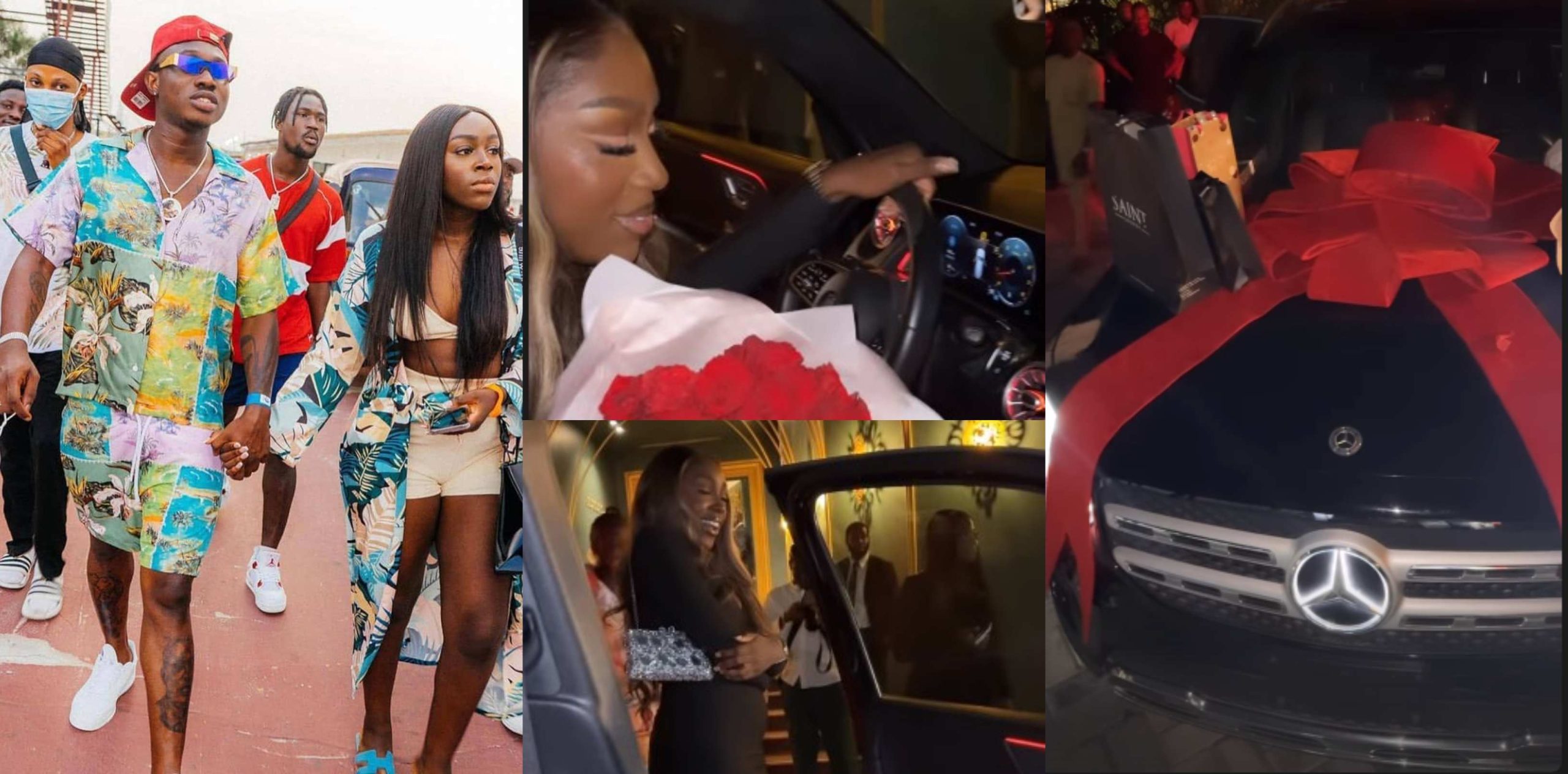 Rapper Zlatan Ibile surprises his babymama with a Mercedes Benz, birthday dinner and designers for her 27th birthday