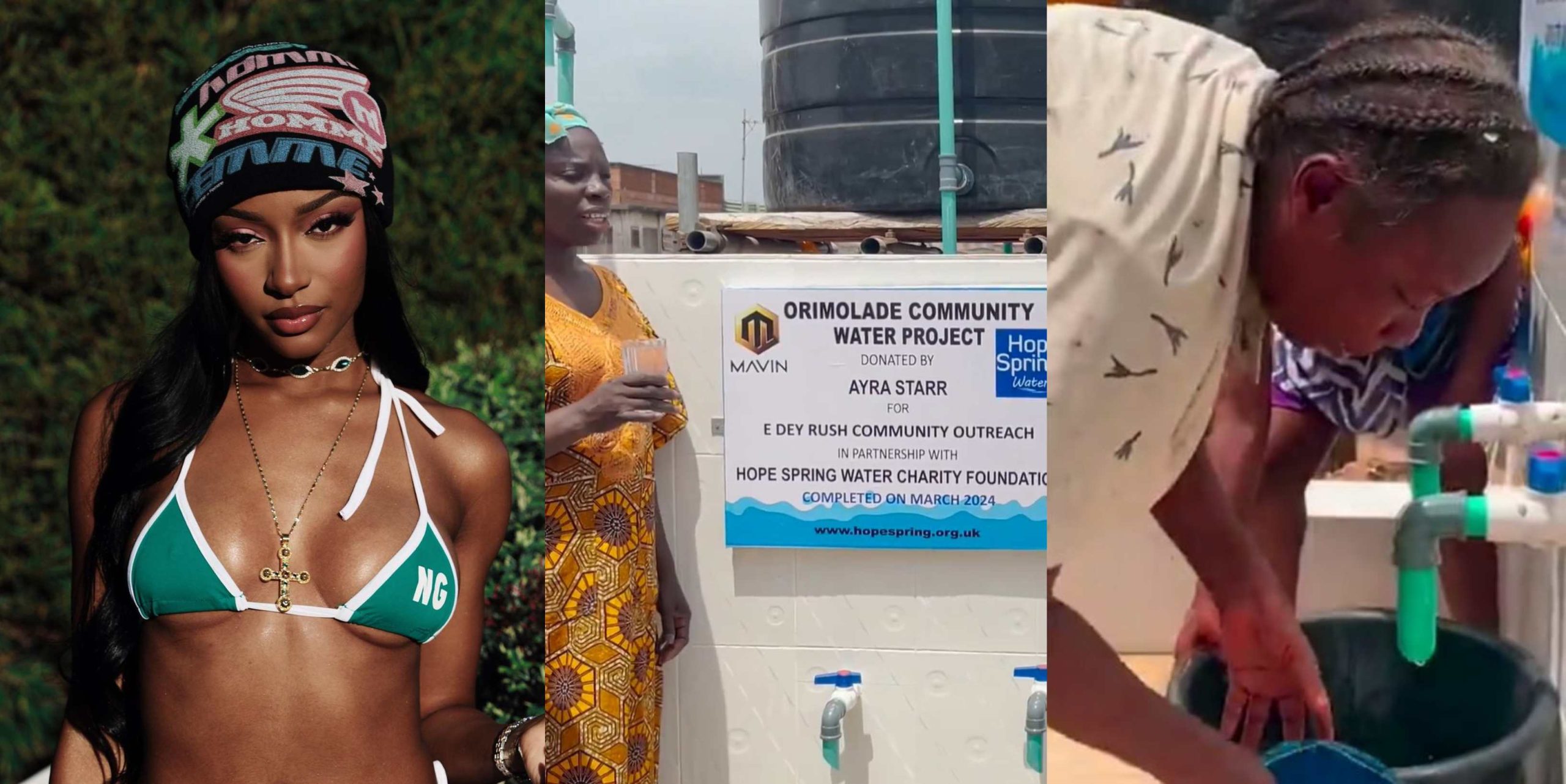 Singer Ayra Starr says as she funds borehole installation for a community
