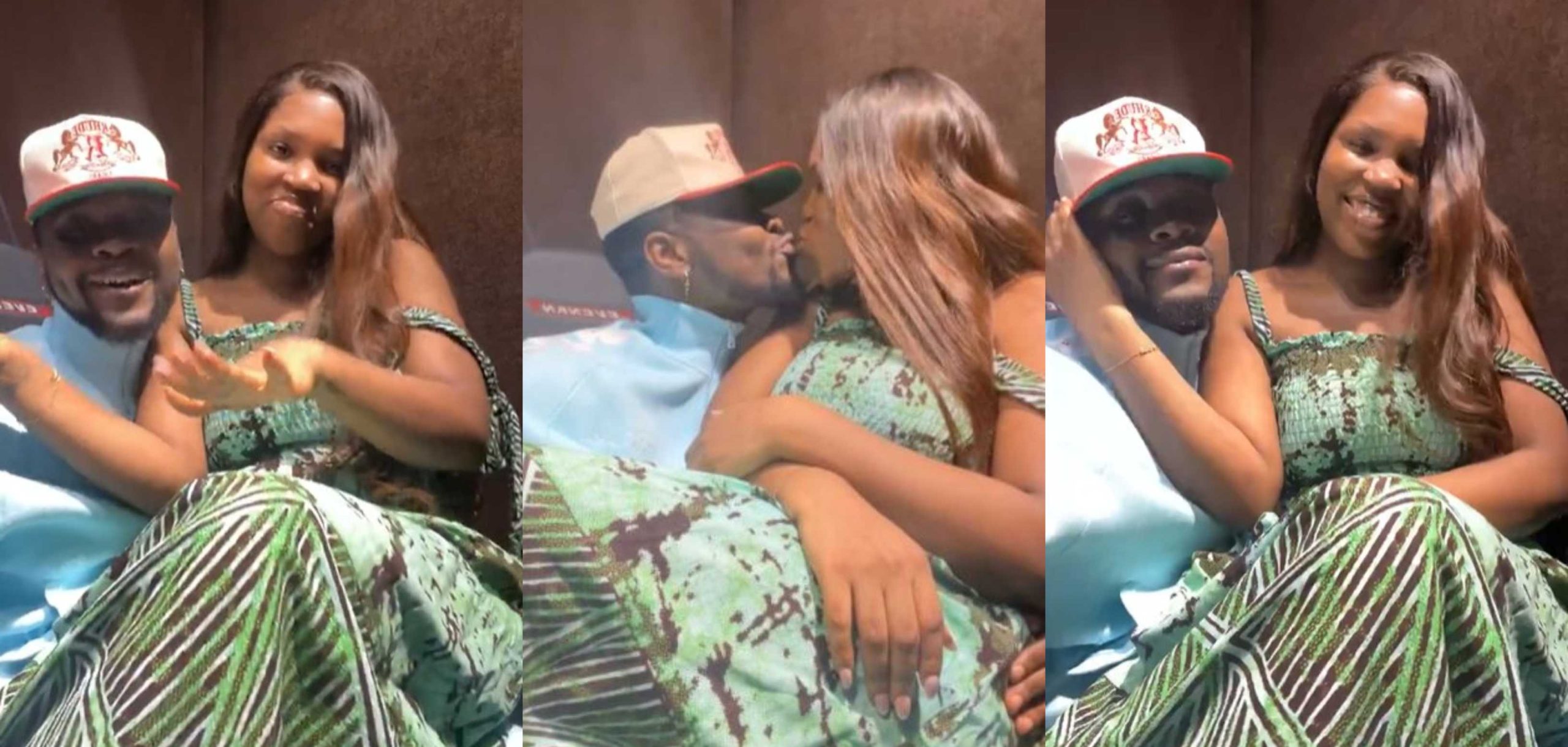 Singer Kizz Daniel shares romantic video with his wife as they lock lips together amidst rumour of physical assault