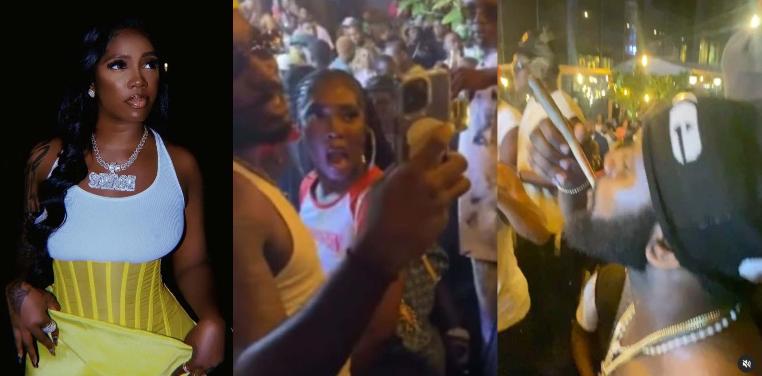 Singer Tiwa savage reacts as she sees the huge vegetable rapper Odumodublvck was consuming