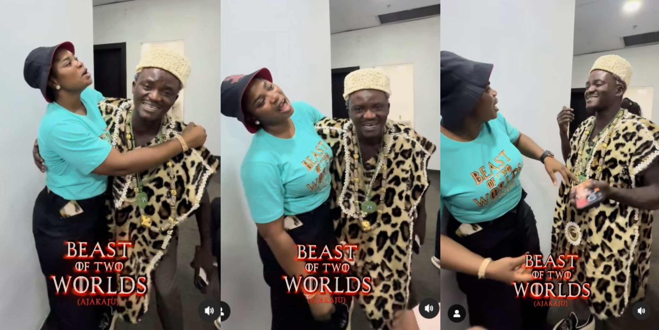 “Last last Bobrisky is on his own” – Actress Eniola Ajao overexcited as he links up with singer Portable after Bobrisky saga [Video]