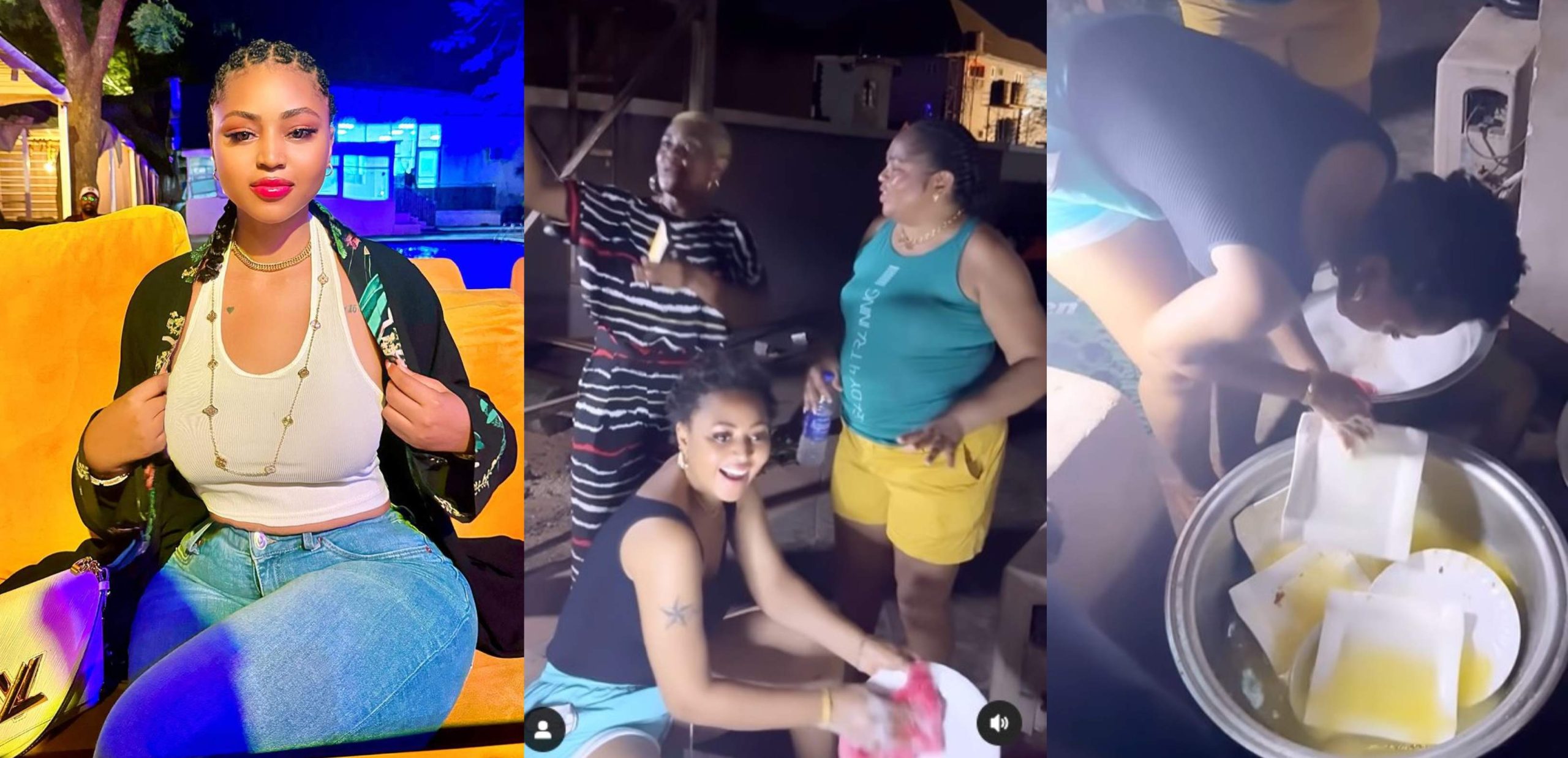 “I’m too global for this, I’m a celebrity” – Actress Regina Daniels cries out as her mom asks her to wash plates (Video)