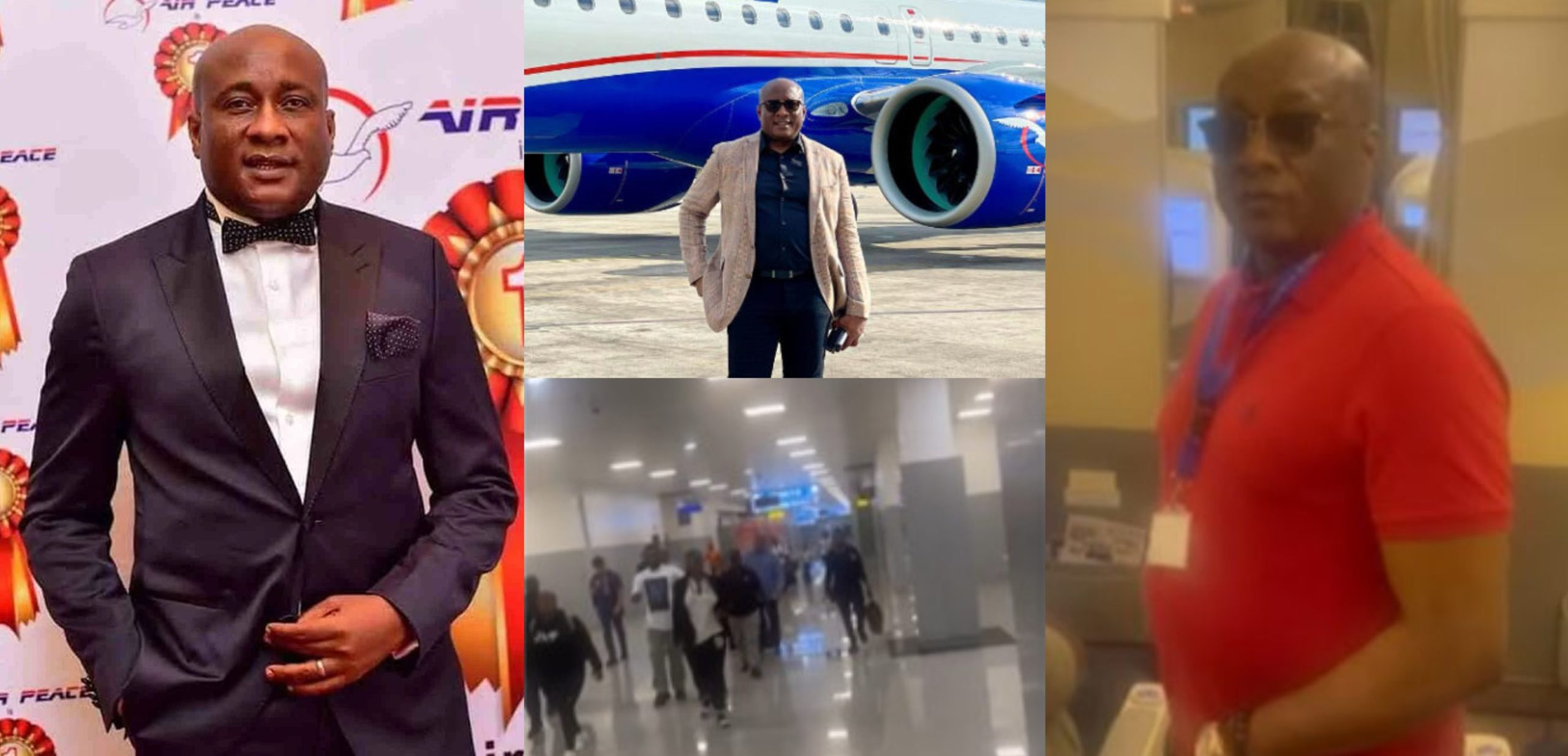 Air Peace CEO Allen Onyema spotted leading passengers to a flight days after reducing Lagos to London price ticket from N9M-N900K