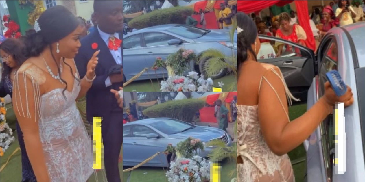 Heartwarming moment father gifts daughter brand new car on her wedding day