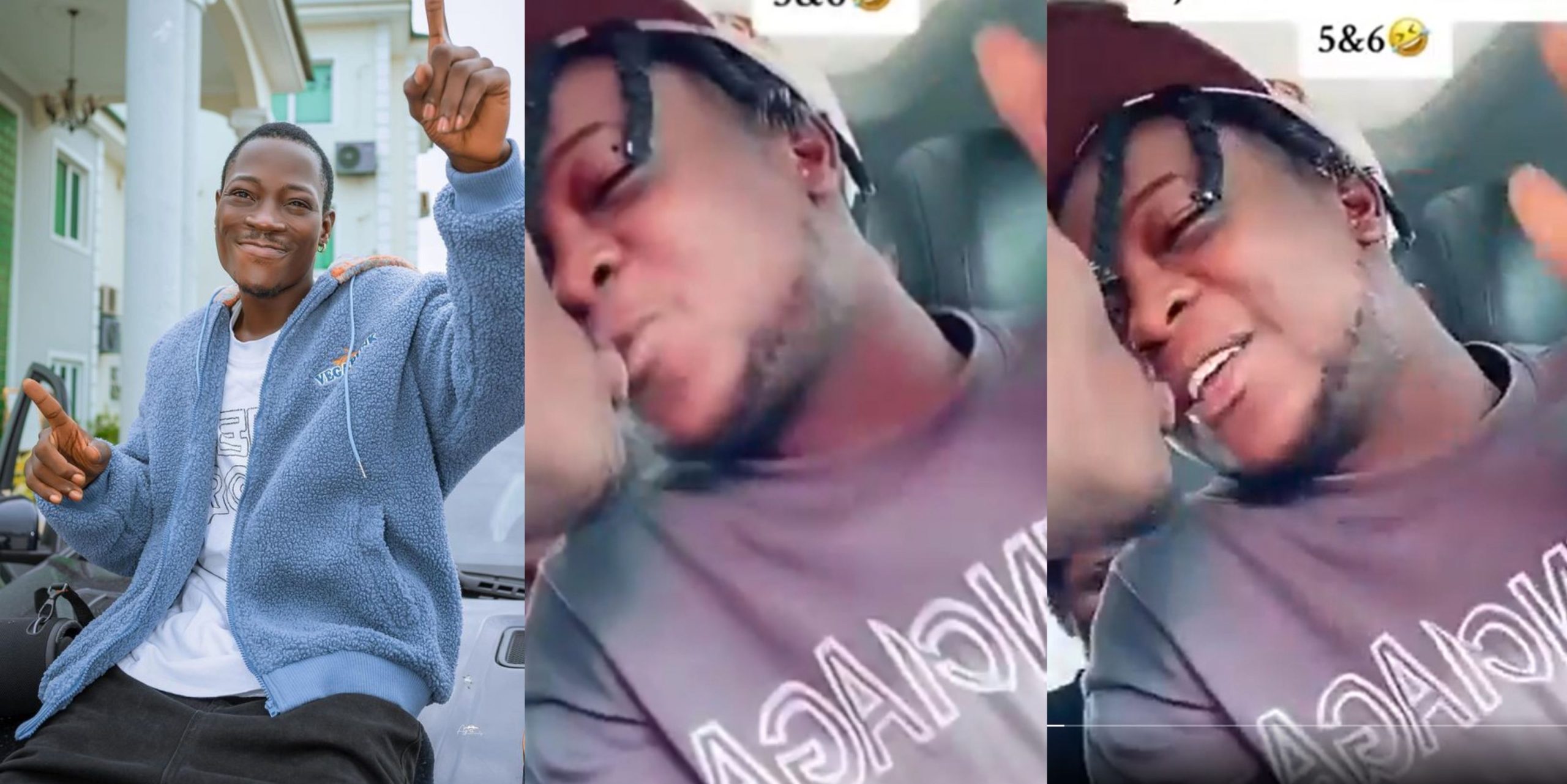 Nigerians react as DJ Chicken spotted locking lips with his friend 