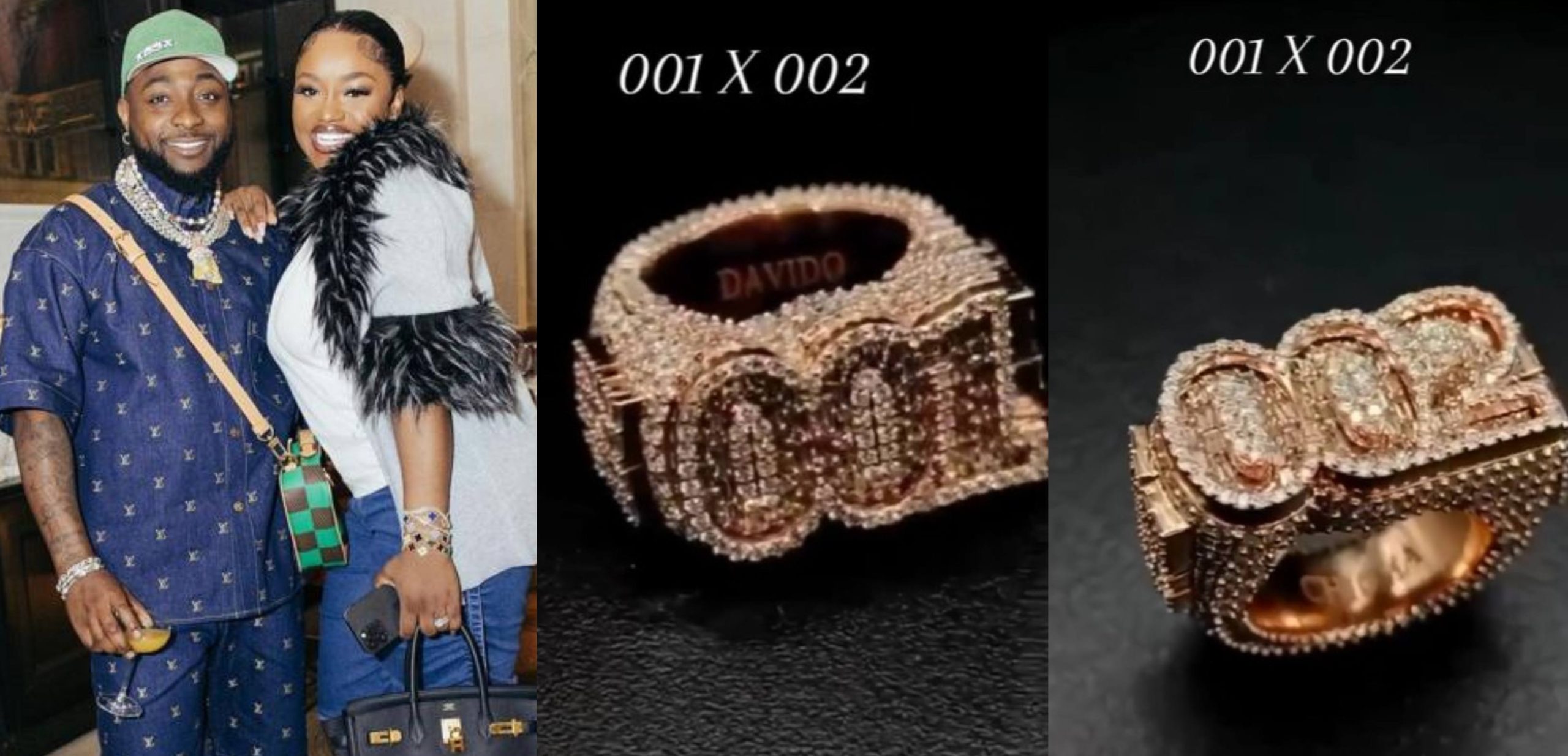 Singer Davido and Chioma newly acquired customized matching rings worth N72M