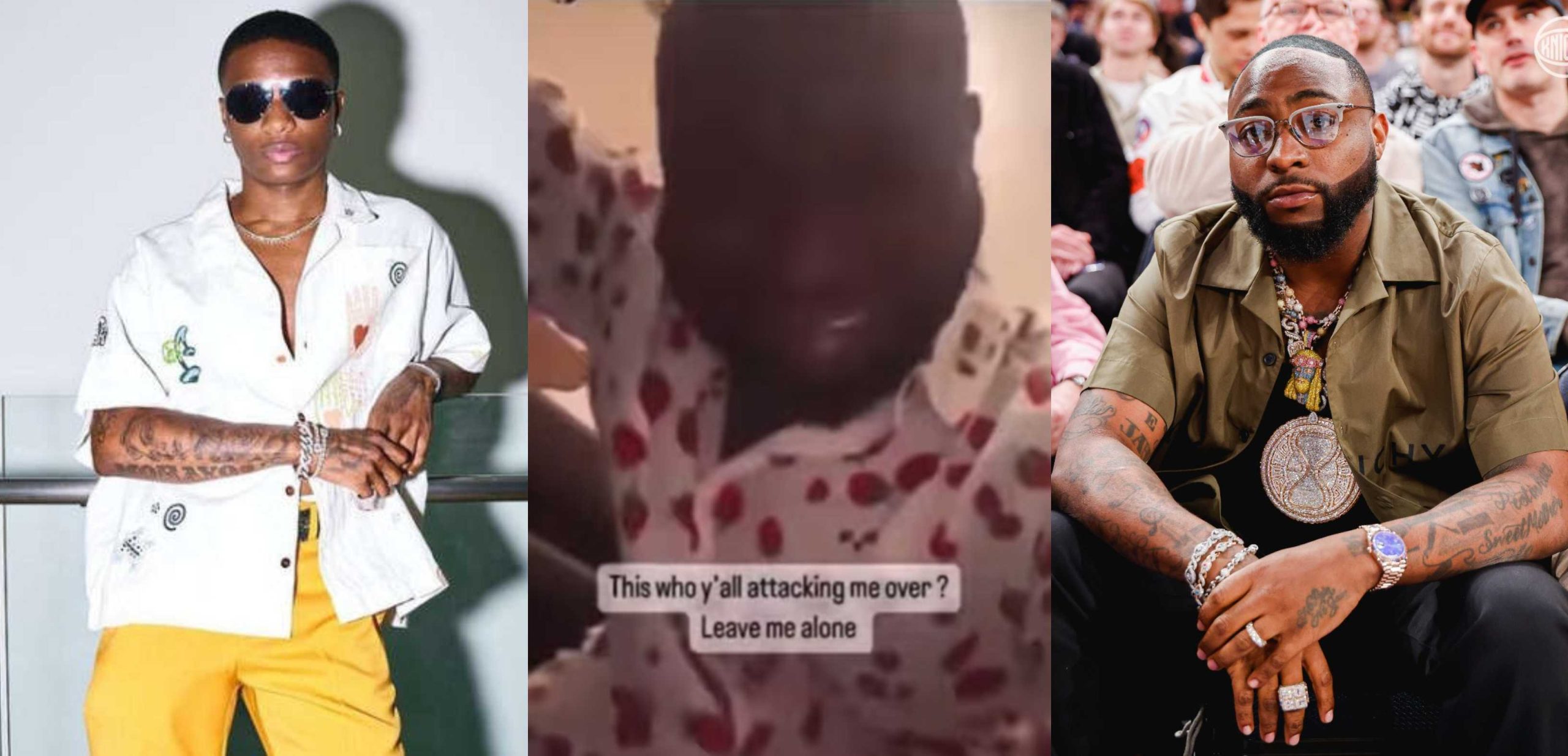 You need to beg me like this before I drop song – Wizkid mocks Davido as he shares video of the singer begging to sleep with American model [Video]