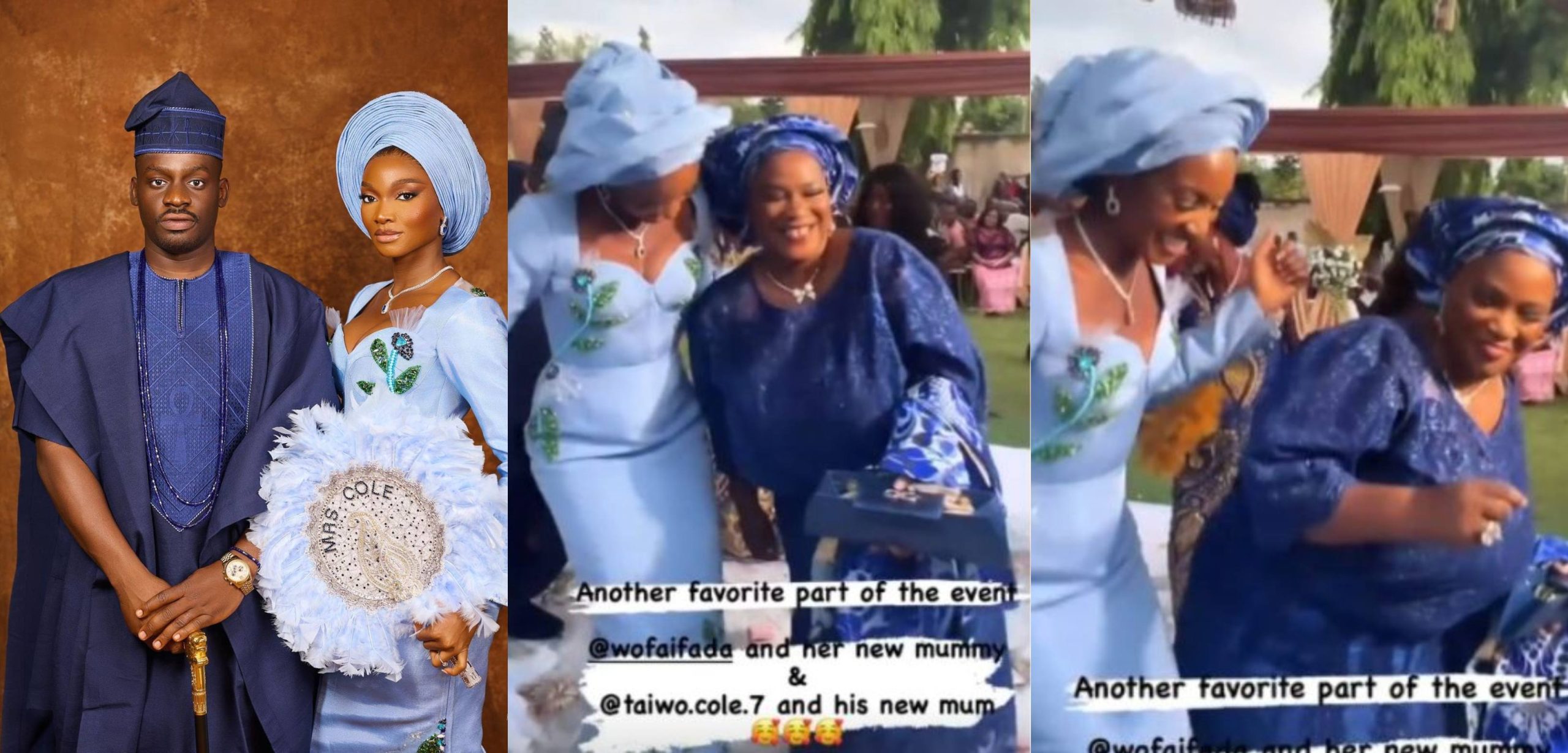 Moment actress Wofai Fada and her mother-in-law dancing together on her wedding surface online