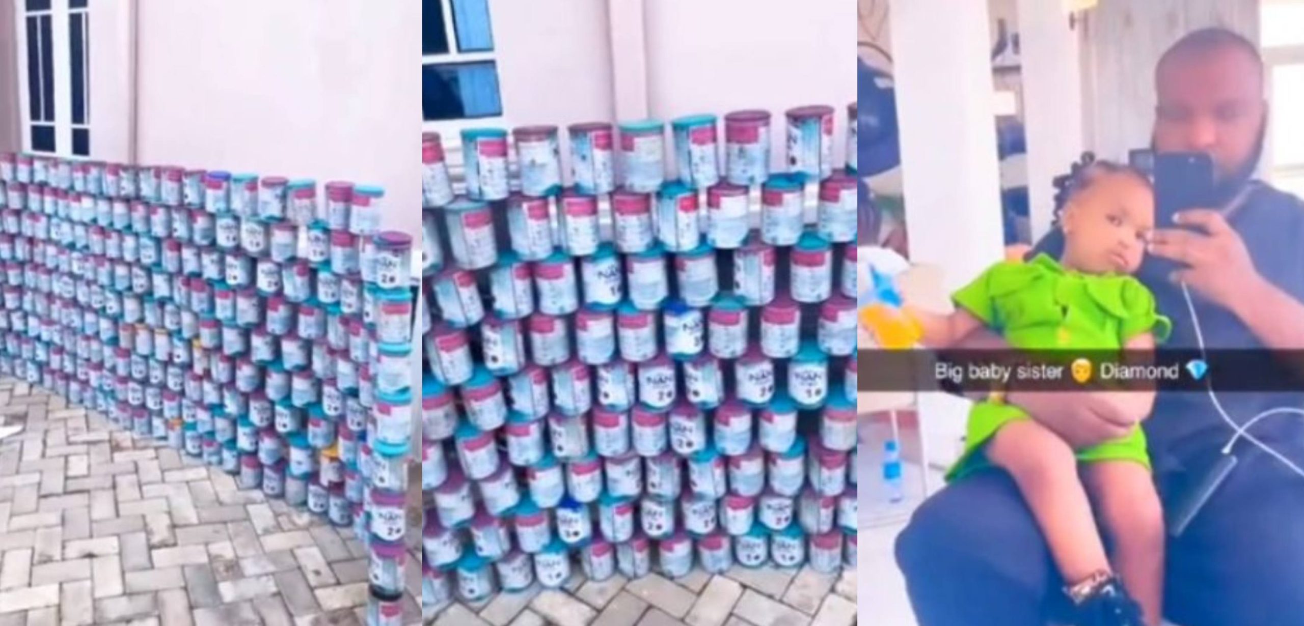 Nigerian Man says as his little daughter drinks 212 cans of NAN milk