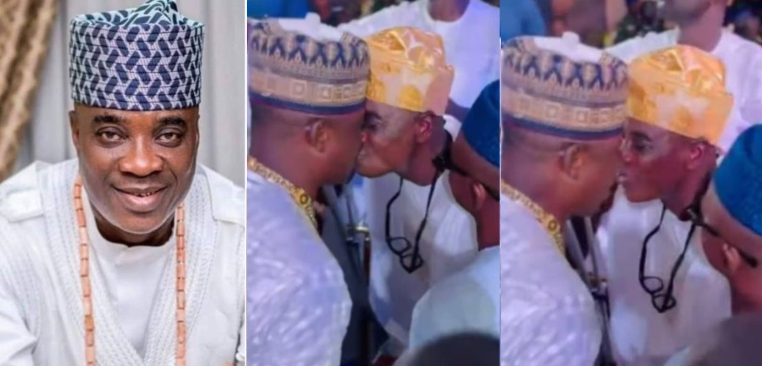 Video of Singer K1 De Ultimate lock lips with fellow man on stage at an event sparks reactions online