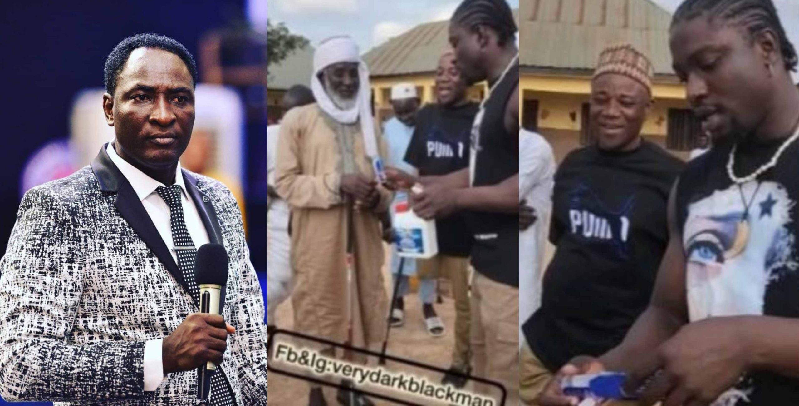 Prophet Jeremiah Fufeyin fires back at VeryDarkMan with video of him using his miracle products to heal church members [Video]